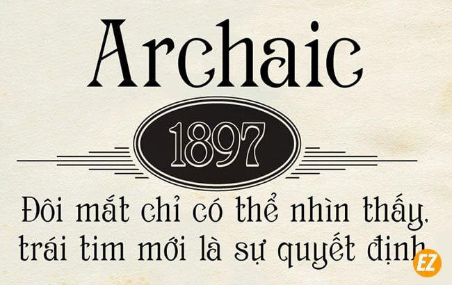 Font chữ SVN Archaic 1897 việt hóa