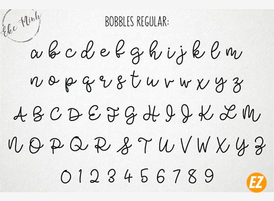 Font Chữ Bobbles Script việt hóa