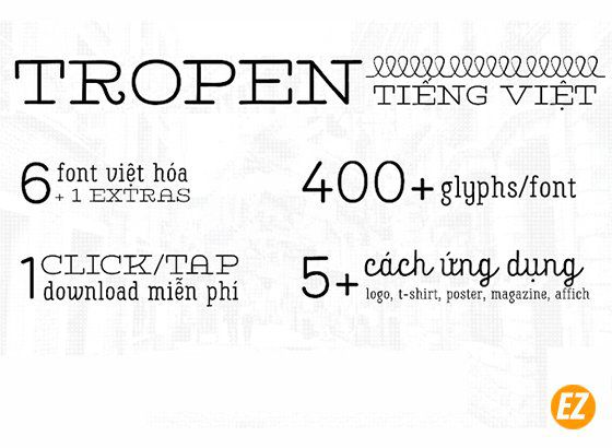 font chữ Fs Font tropen việt hóa