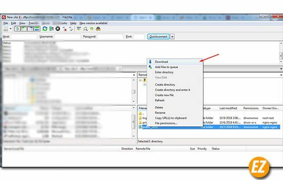 Upload/ download dữ liệu hosting sever bằng FileZilla qua tài khoản FTP