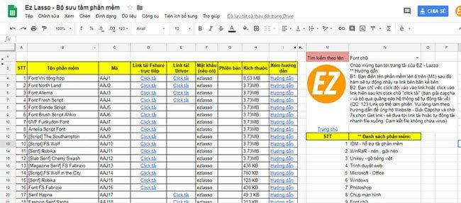 cách chuyển file excel trên google bảng tính