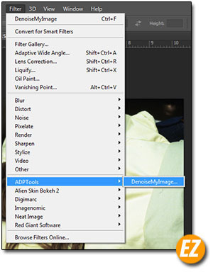 cách vào Plugin Denoise photoshop