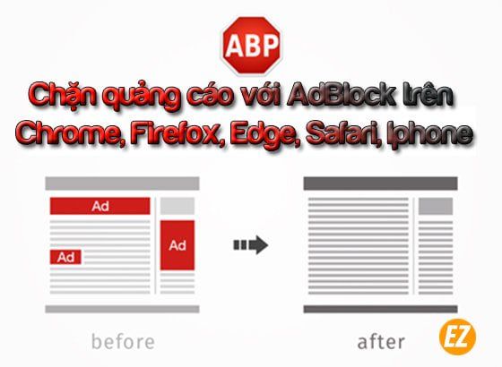 Cài đặt add on Adblock trên trinh duyet web