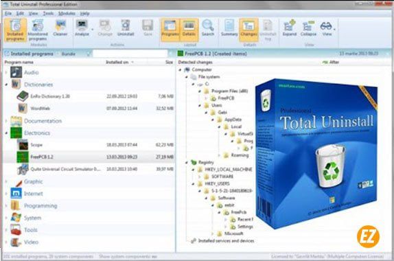 giao diện phần mềm Download Total Uninstall 