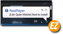 Quá trình tự động cài đặt app trên nox app player qua file apk