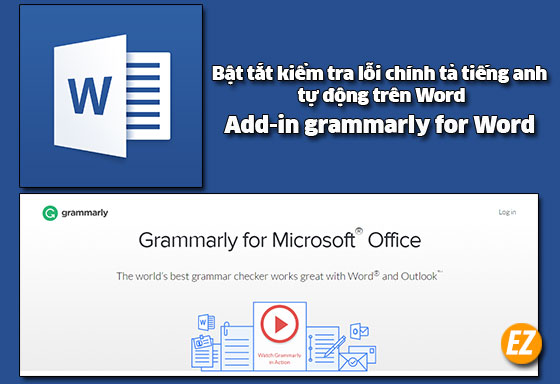 bật tắt kiểm tra lỗi chính tả tiếng anh tự động trên word và add-in grammarly for word