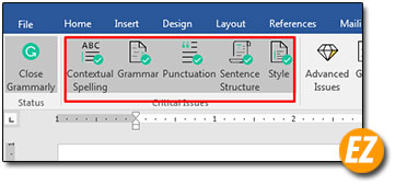 các chế độ của add in grammarly
