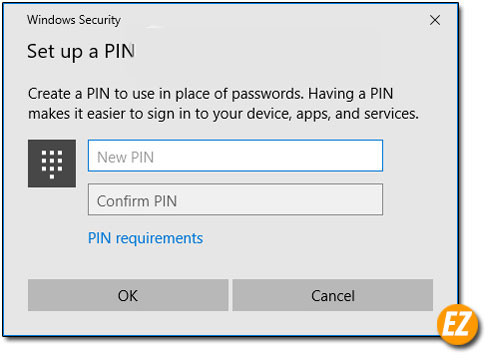 Điền mã PIN windows 10