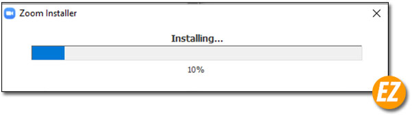 Quá trình cài đặt tự động phần mềm zoom tự động