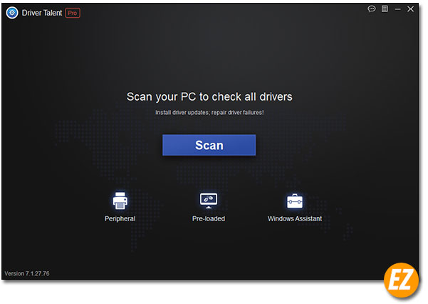 Giao diện phần mềm driver talent pro full