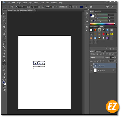 Viết chữ trong photoshop