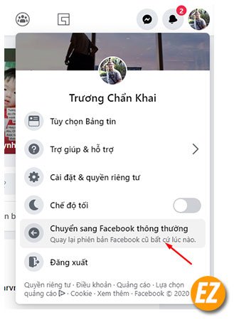 Thay đổi giao diện facebook củ