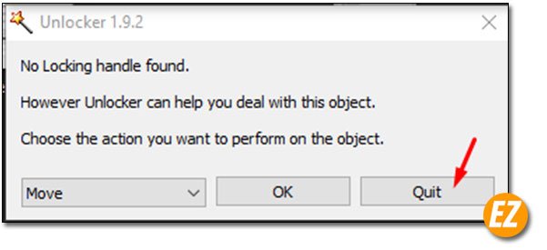 Thoát khỏi phần mềm unlocker