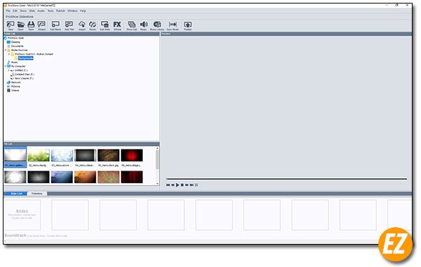 Giao diện phần mềm Proshow gold 9 Full