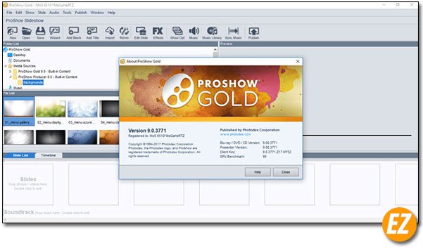 Phiên bản phần mềm Proshow Gold 9 FUll