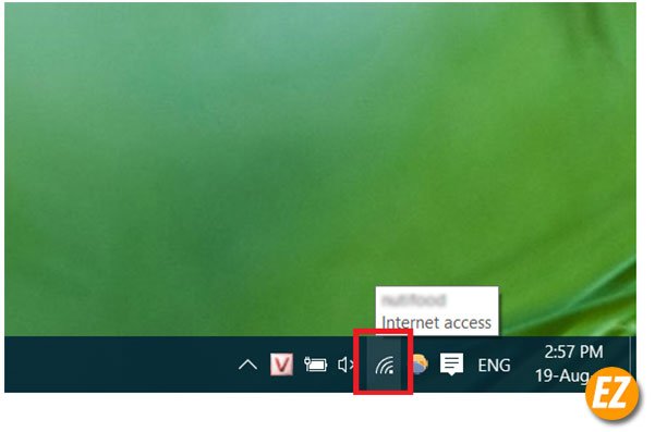 Icon wifi trên thanh taskbar