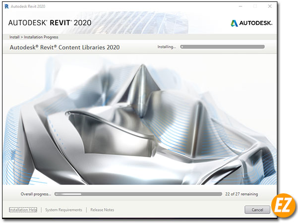 Quá trình cài đặt phần mềm autodesk revit 2020