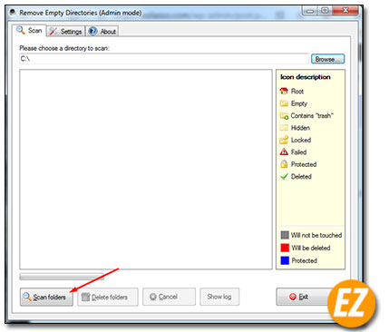 Quét thư mục trống