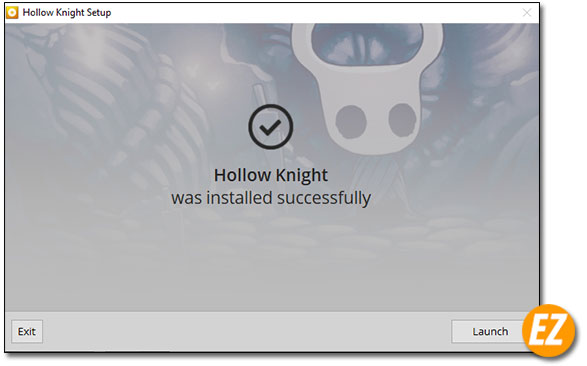 Hoàn thành cài đặt game hollow knight