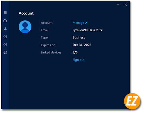 Kết quả sau khi cập nhập thành công Hotspot Shield VPN Business 9.5.9