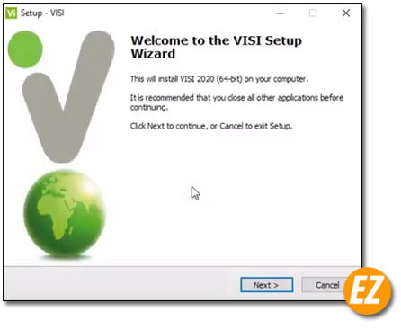 Chào mừng cài đặt phần mềm Vero VISI 2020