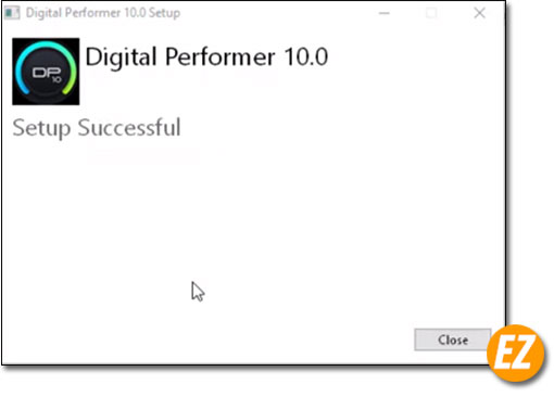 Kết thúc quá trình cài đặt Motu DP 10 - MOTU Digital Performance 10