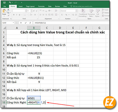 Công thức Right
