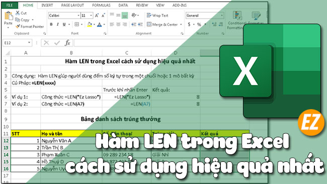 Hàm LEN trong Excel
