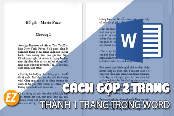 Cách gộp 2 trang thành 1 trong word