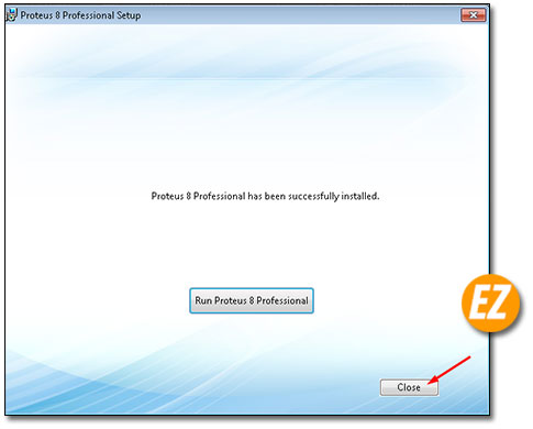 hoàn tất quá trình cài đặt phần mềm Proteus 8 Professional Full