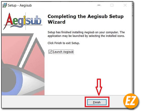 Kết thức quá trình cài đặt phần mềm Aegisub 3.2.2 Full