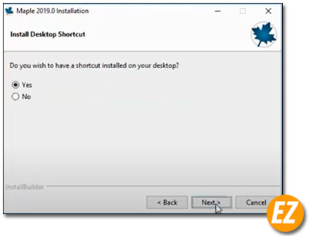 Tạo shortcut phần mềm Maple 2019 ngoài desktop