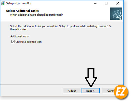 Tuỳ chọn tạo icon phần mềm Lumion Pro 8.5 Full trên desktop