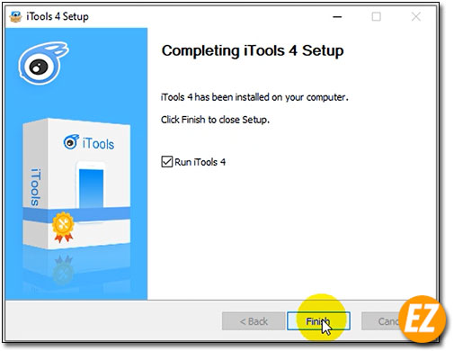Hoàn tất quá trình cài đặt phần mềm iTools 4 Full