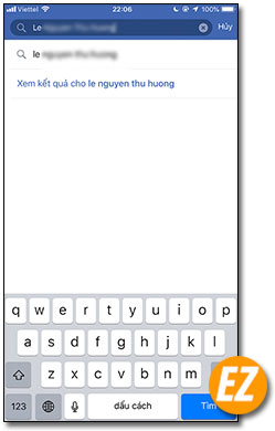 Tìm kiếm người dùng trên facebook