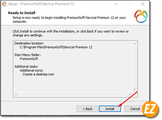 Xác nhận cài đặt phần mềm Navicat Premium 12 Full Key