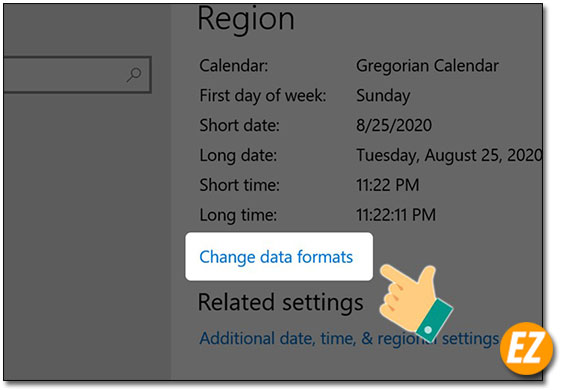 Chọn Date Formats