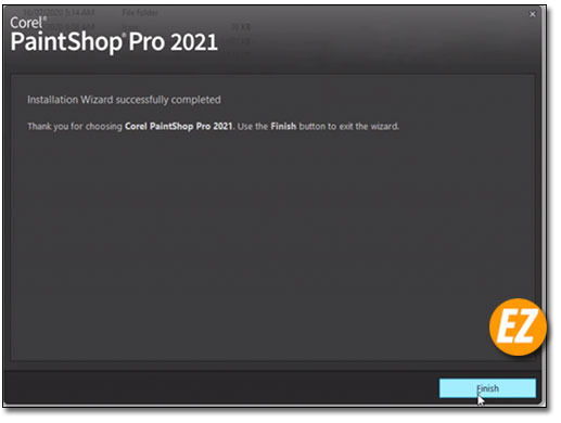Hoàn thành quá trình cài đặt PaintShop Pro 2021 Full