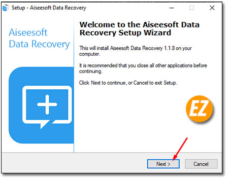 Chào mừng bạn cài đặt phần mềm Aiseesoft data Recovery