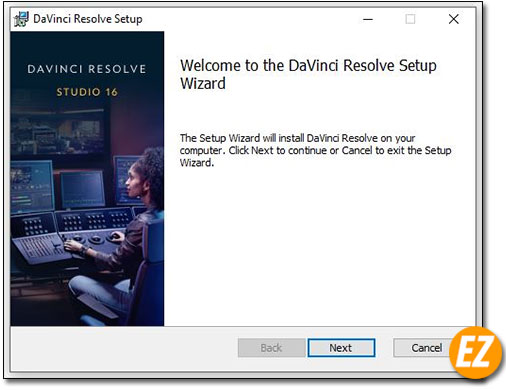 Chào mừng cài đặt Davinci Resolve 16