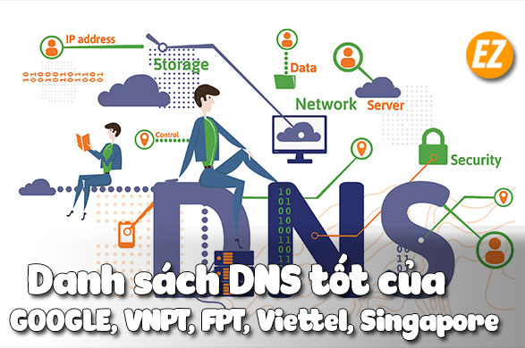 [Tổng hơp] Danh sách DNS tốt của GOOGLE, VNPT, FPT, Viettel, Singapore