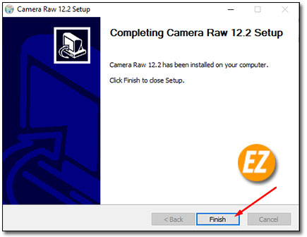 Hoàn thành quá trình cài đặt camera RAW 12.3