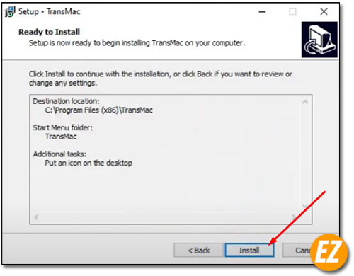 Xác nhận cài đặt phần mềm Transmac full