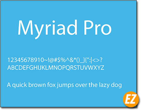 Font Myriad pro