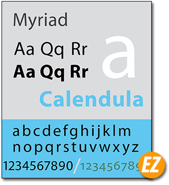 Font Myriad pro