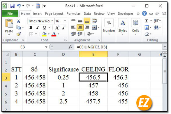 Hàm ceiling Floor