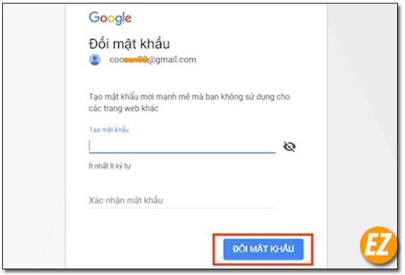 Tạo mật khẩu mới