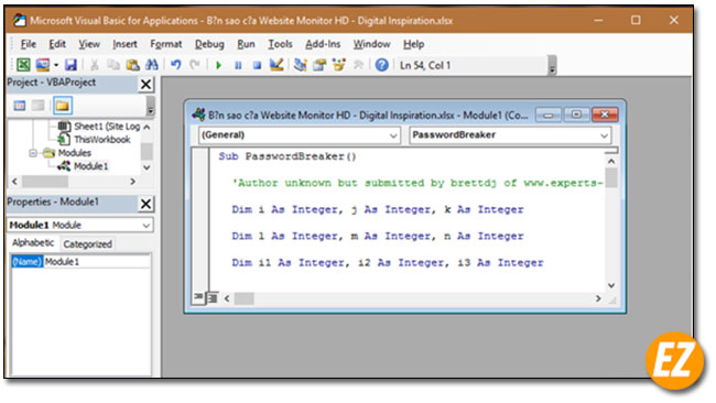 Hướng Dẫn Mở File Excel Bị Khóa Pass Thành Công Dễ Dàng - Ez