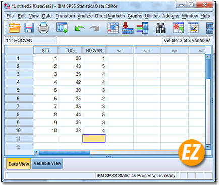 Giao diện SPSS