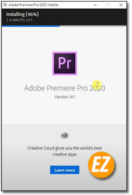 Quá trình cài đặt phần mềm Adobe-Premiere Pro CC 2020 Full tự động